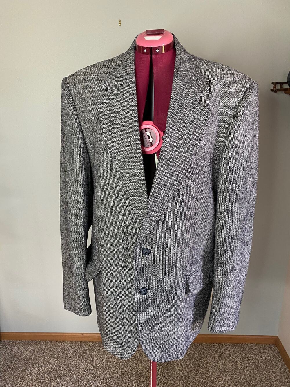 blazer western tweed Vintage grey